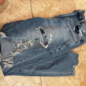 AE Distressed Blue Denim Jeans